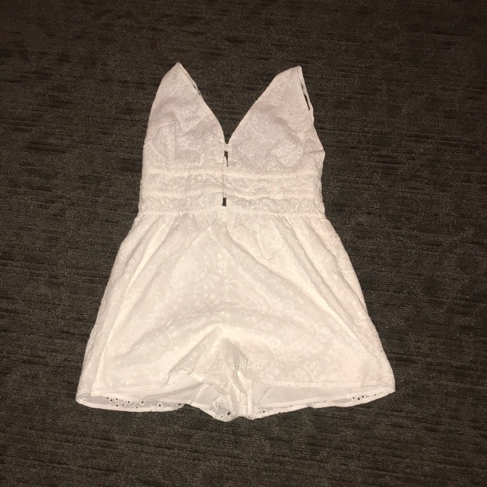 lace pacsun la hearts white romper
